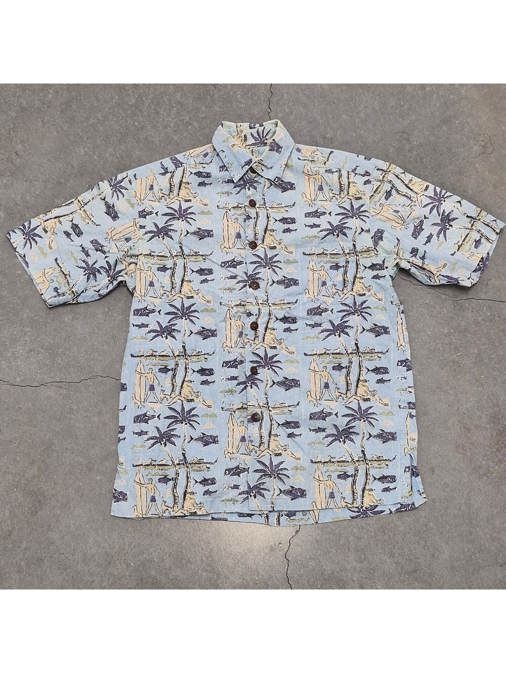 Kahala Hawaiian Palm Tree Short Sleeve Shirt